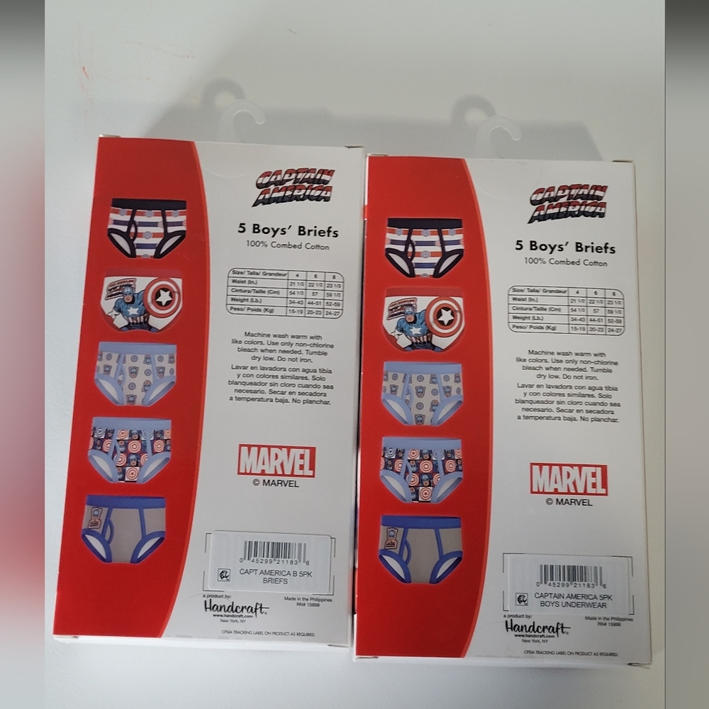 Marvel Captain America Little Boys Briefs - Size 4 - Picture 2 of 6
